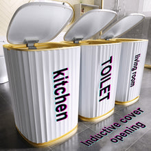 ギャラリービューアに画像を読み込む、Smart Sensor Garbage Bin Kitchen Bathroom Toilet Trash Can Best Automatic Induction Waterproof Bin with Lid 10/15L
