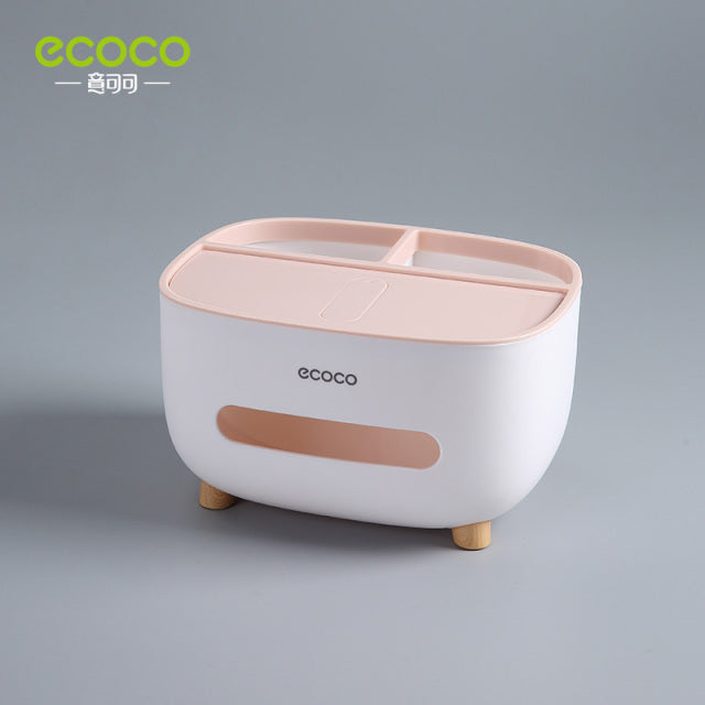 ECOCO Napkin Holder Household Living Room Dining Room Creative Lovely Simple Multi function Remote Control Storage Tissue Box