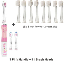 갤러리 뷰어에 이미지 로드, Seago Kid&#39;s Sonic Electric Toothbrush Battery Powered Colorful LED Smart Timer Tooth Brush Replaceable Dupont Brush Heads SG EK6

