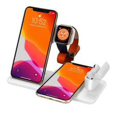 Laden Sie das Bild in den Galerie-Viewer, 15W Qi Fast Wireless Charger Stand For iPhone 11 12 X 8 Apple Watch 4 in 1 Foldable Charging Dock Station for Airpods Pro iWatch
