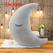 Load image into Gallery viewer, Plush Sky Pillows Emotional Moon Star Cloud Shaped Pillow Pink White Grey Room Chair Decor Seat Cushion
