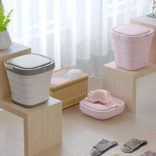 Загрузить изображение в средство просмотра галереи, Moyu Electric Mini Household Washing Machine Foldable Barrel Portable Washer With Dehydration Function For Travel Trip
