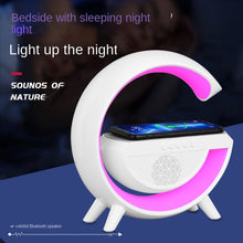 갤러리 뷰어에 이미지 로드, Smart LED RGB Night Light Atmosphere Lamp Bedside Bluetooth Speaker Wireless Charger Children Sleep Bedroom Decor Desk Lamps
