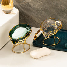 Загрузить изображение в средство просмотра галереи, Soap Dish Holder Light Luxury Style Creative Soap Box Household Drain Free Perforated Soap Rack Tray Bathroom Accessories
